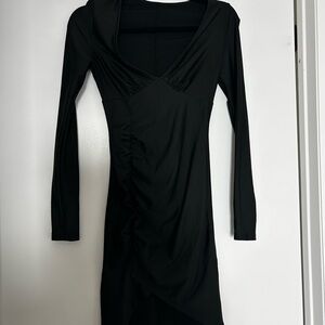 Elegant Black Long Sleeve Dress